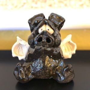 Pig with Wings/ When Pigs Fly/ Flying Pig Clay Punk Smoker Figurine